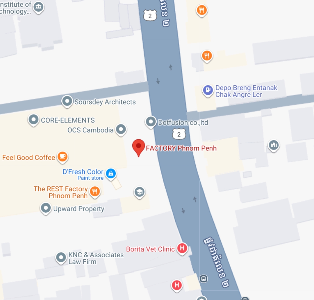 The Factory location map